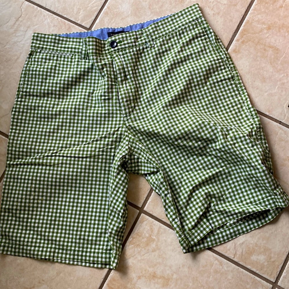 Forest Green check shorts